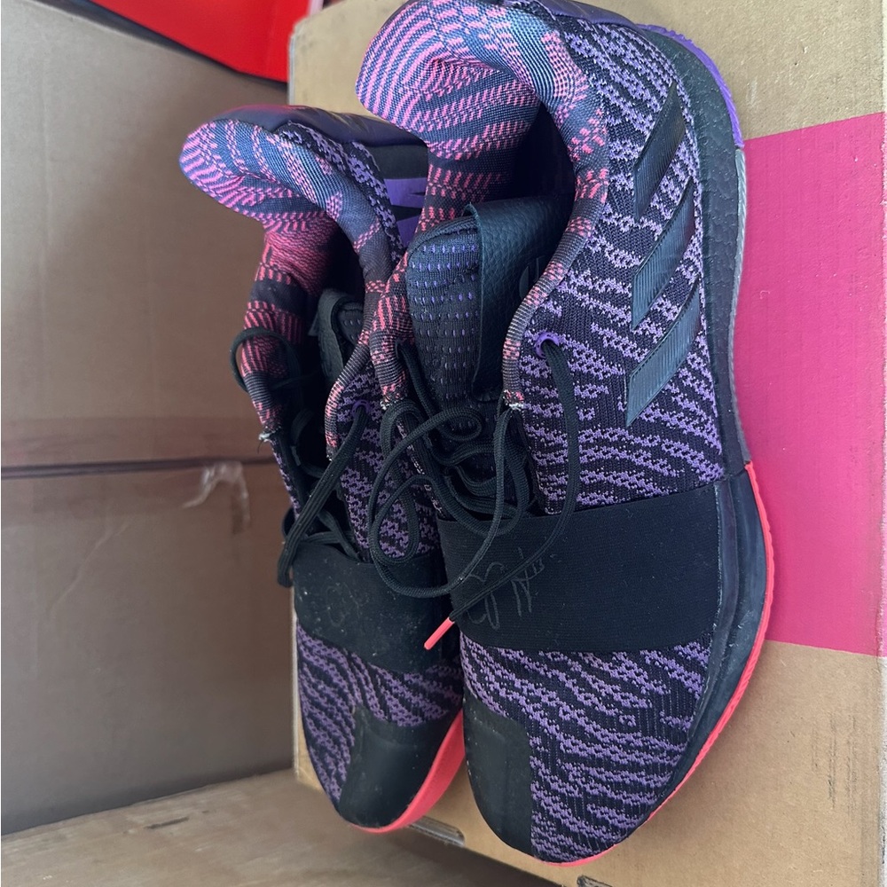 adidas Purple and Black Athletic Shoes